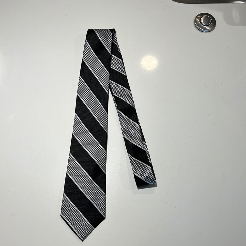 Black and white Ralph Lauren tie